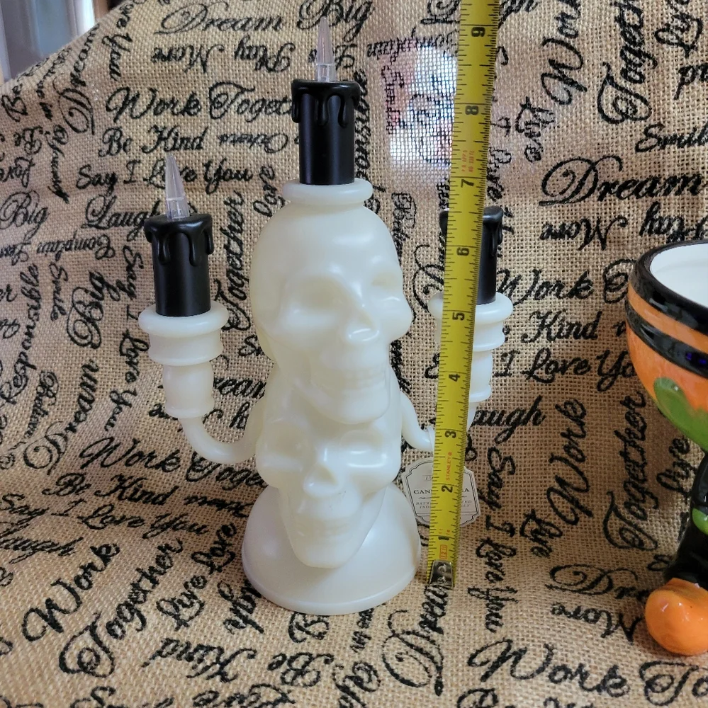 Halloween decorations candy dish & candelabra
